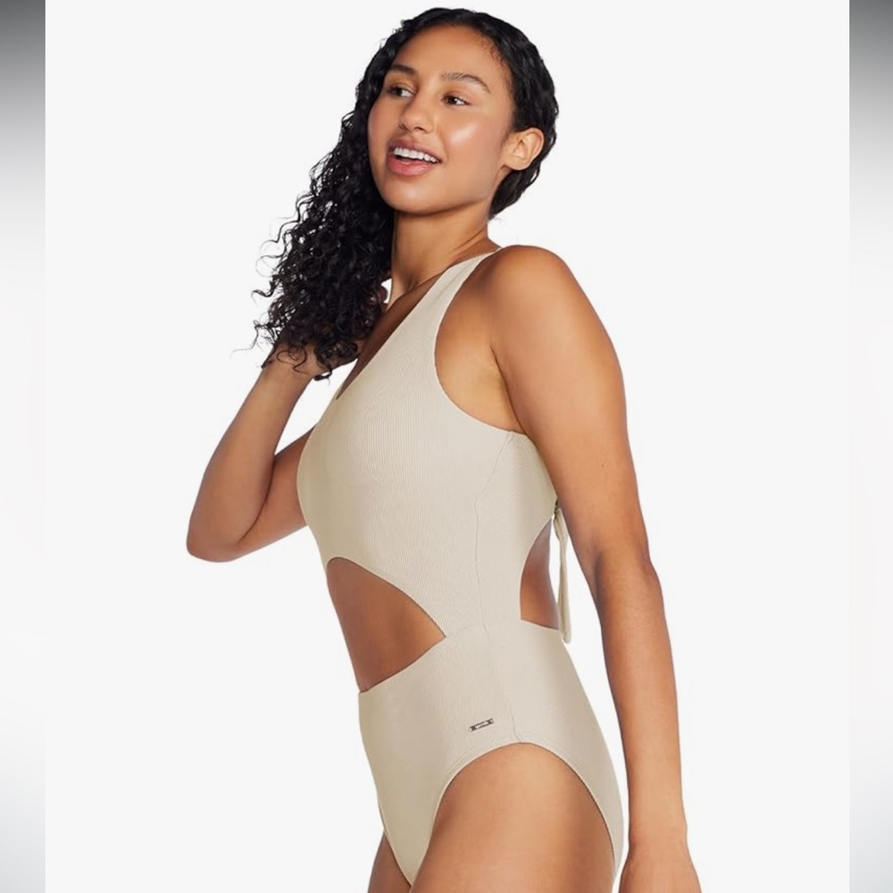 Speedo Ribbed Keyhole Swimsuit - Picture 2 of 9